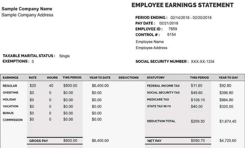 Professional advanced payroll template