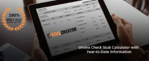 Online Check Stub Calculator with Year-to-Date Information | Stubcreator
