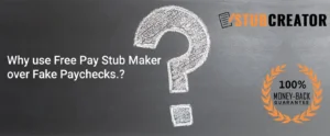 Why use Free Pay Stub Maker over Fake Paychecks?