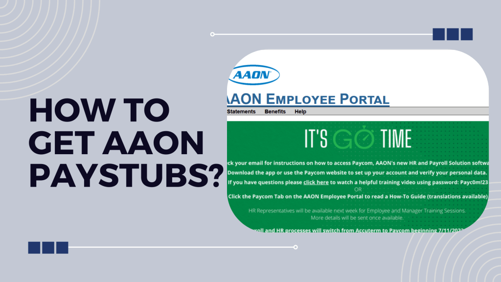 How to get AAON Paystub