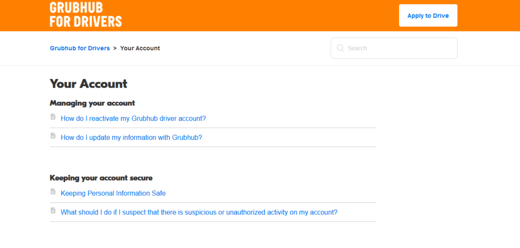 Check Grubhub Application Status