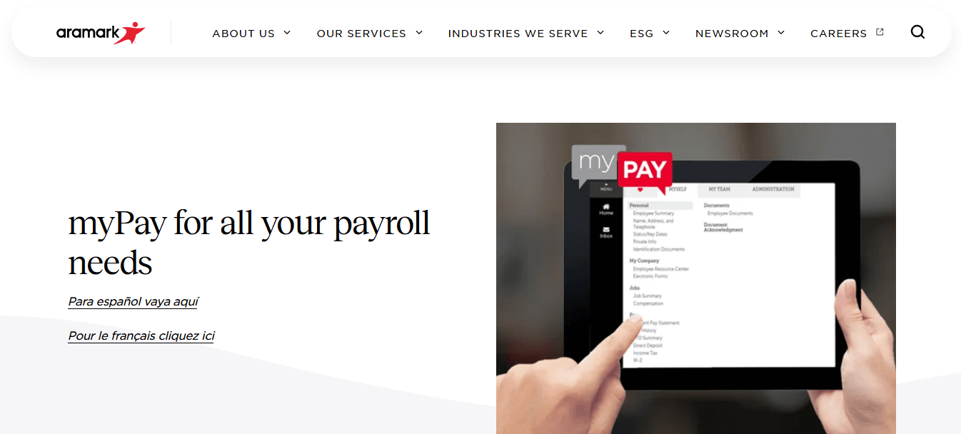 aramark paystub