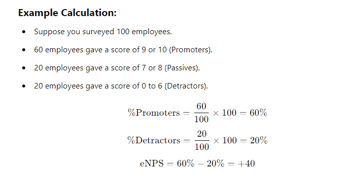 Employee Net Promoter Score (eNPS)