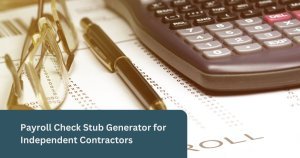 Payroll check stub