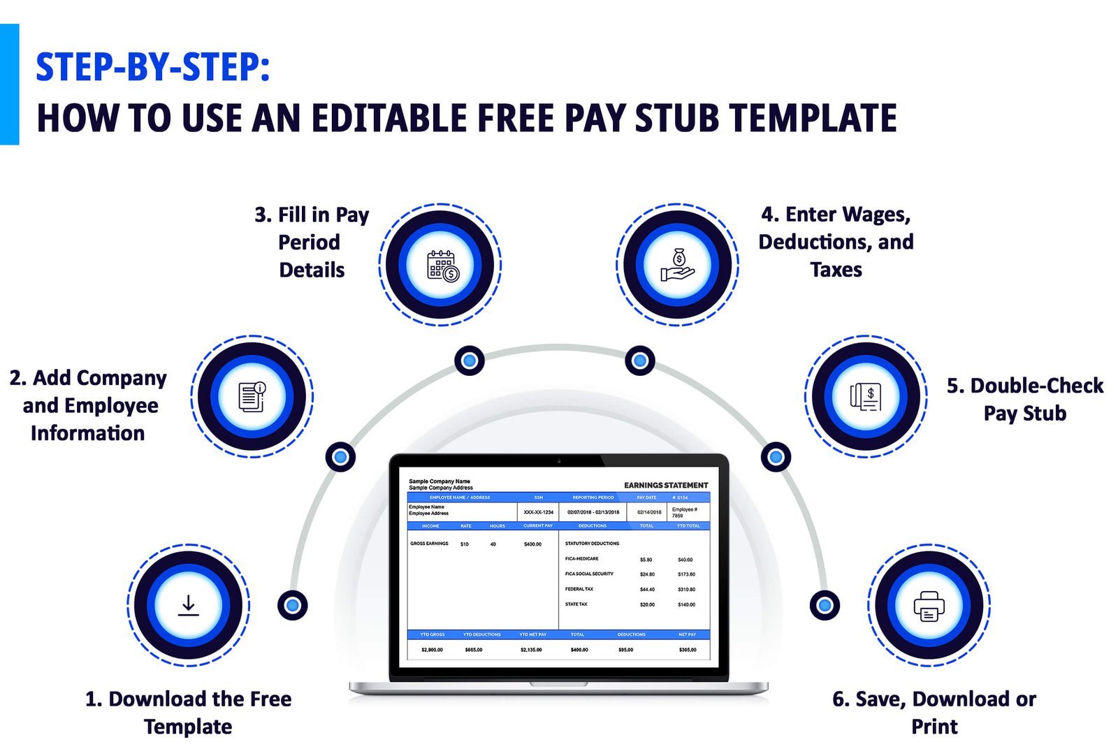 Step-by-Step How to Use an Editable Free Pay Stub Template