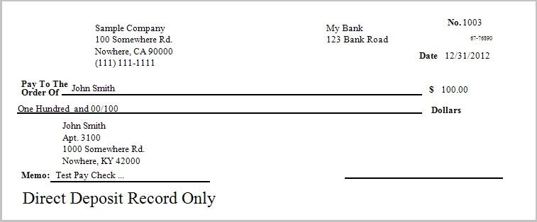 What is direct deposit?