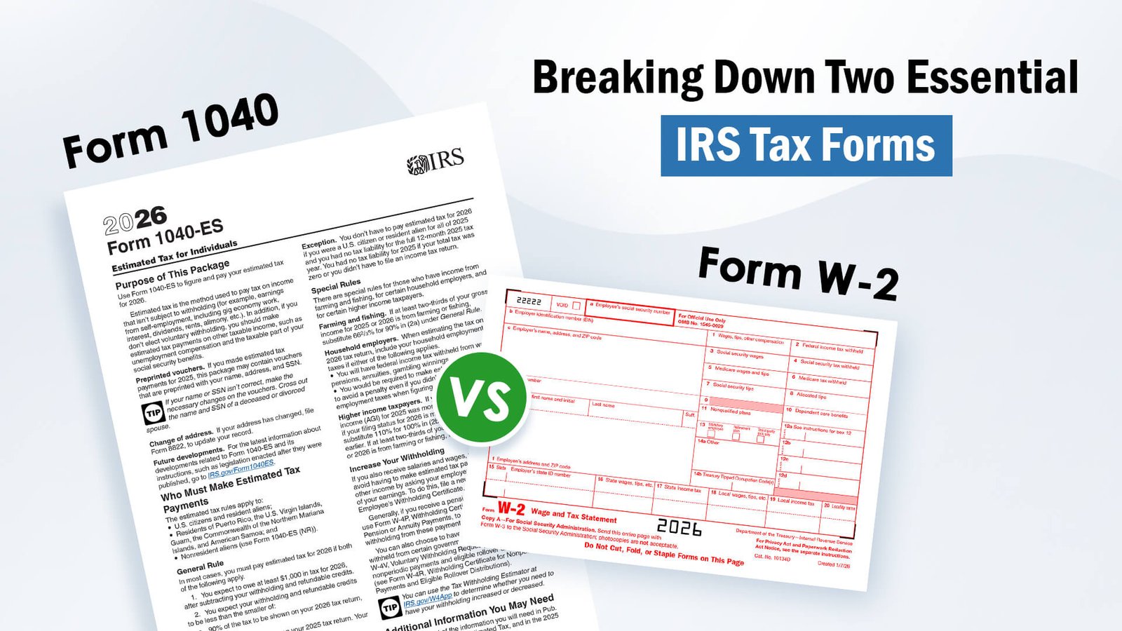 1040 vs W2 Breaking Down Two Essential 2