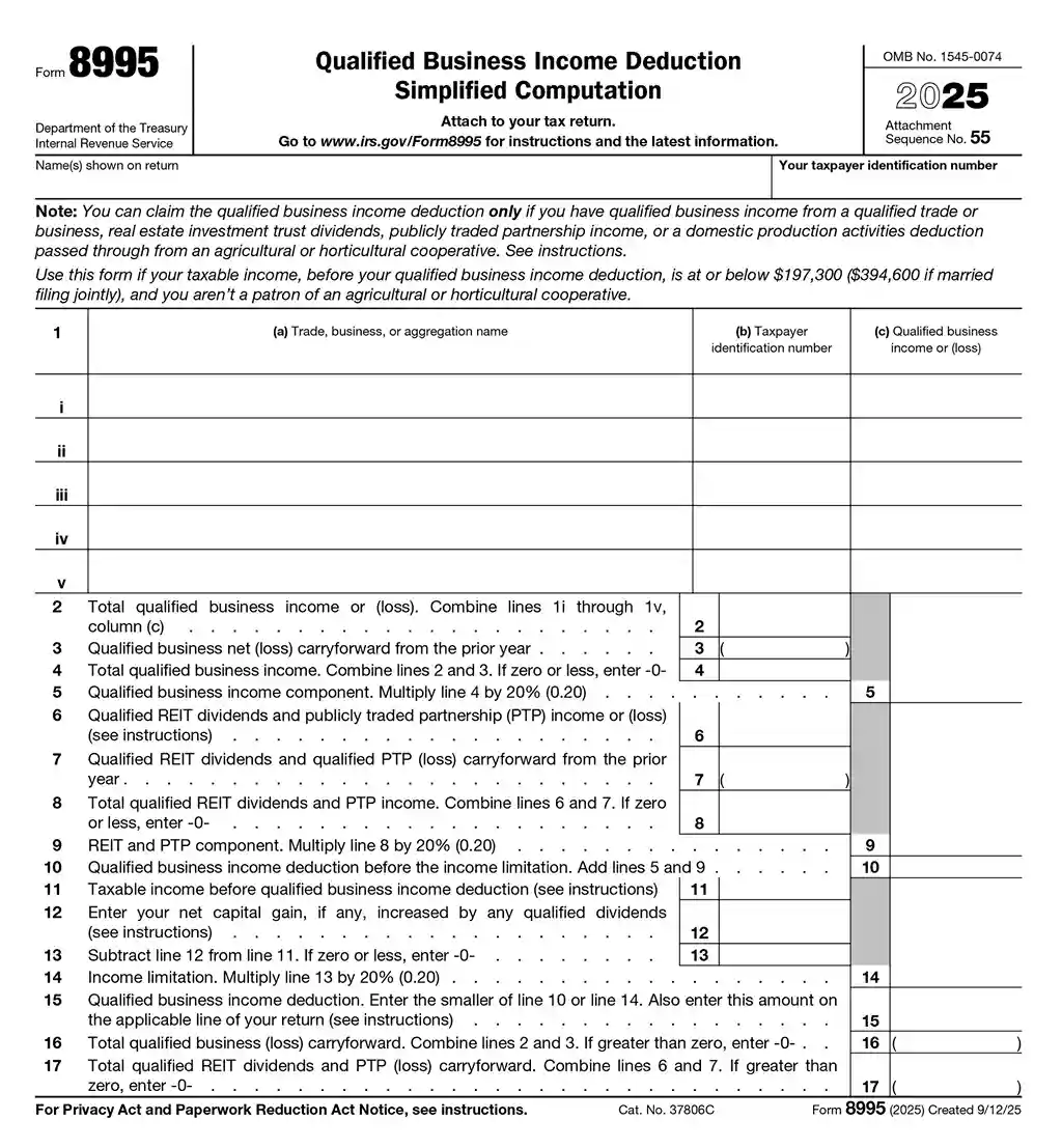 Form 8995