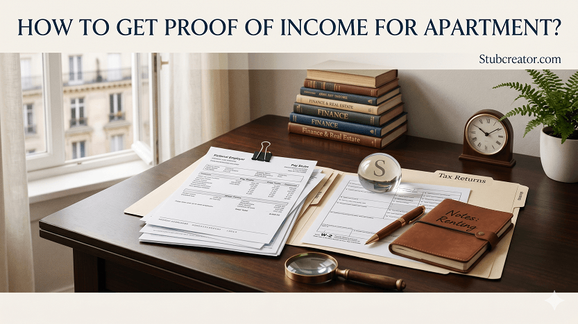 How to get proof of income for apartment