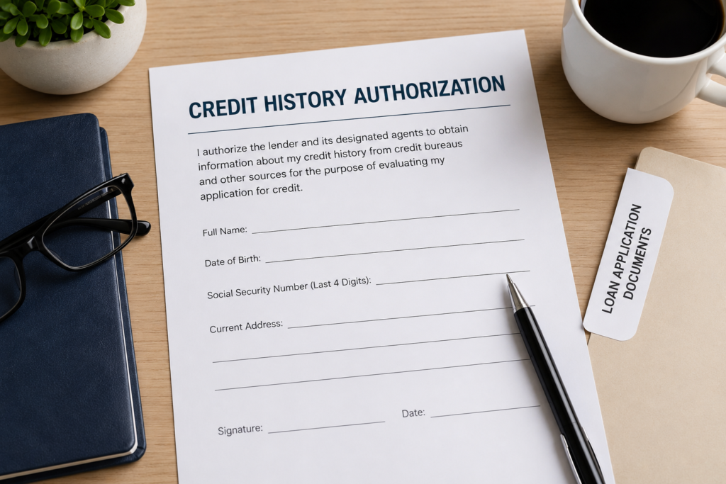 Credit history authorization