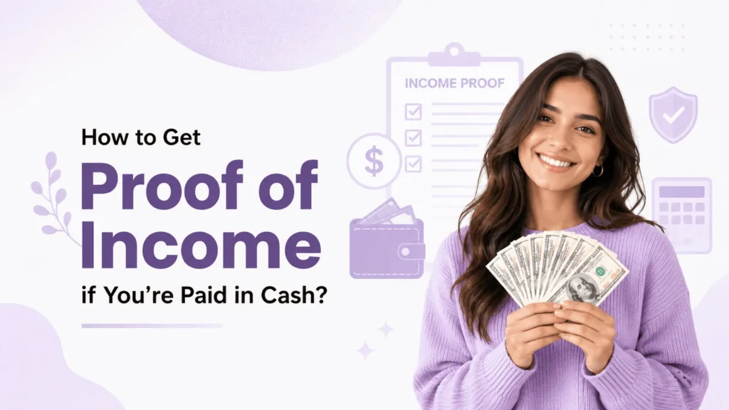 how to get proof of income if paid in cash
