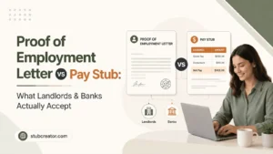 Proof of Employment Letter vs Pay Stub