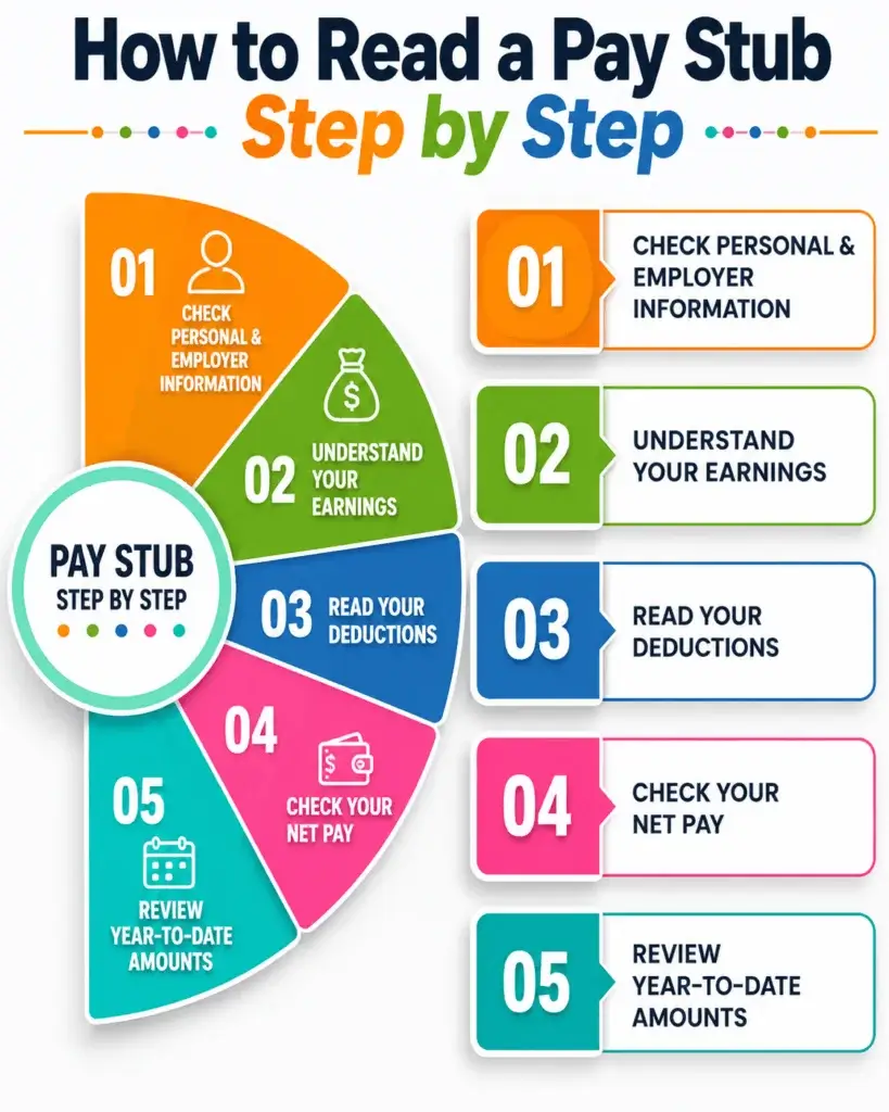 how to read a pay sub step by step