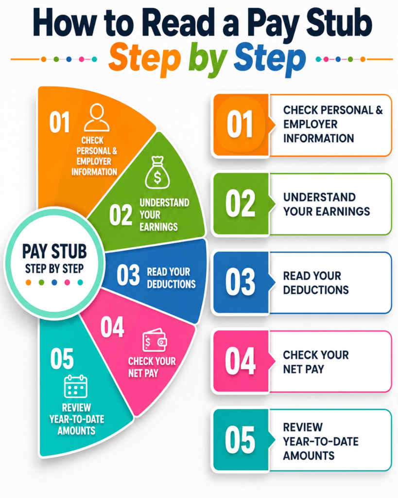 how to read a pay sub step by step