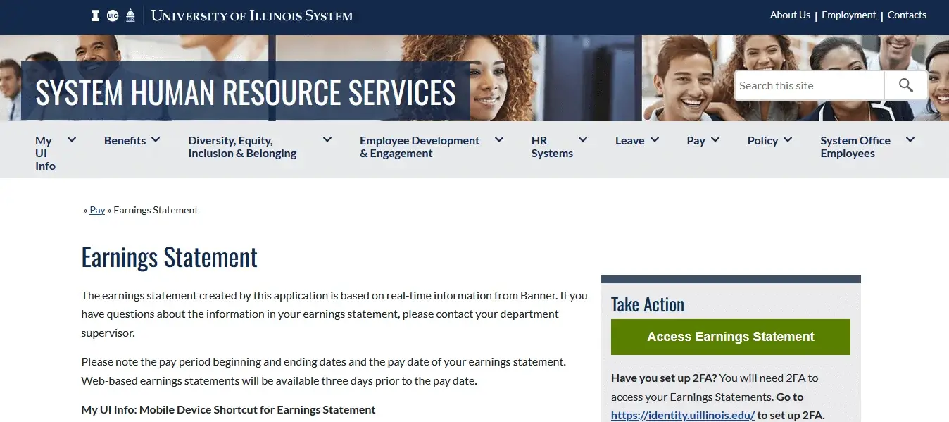 UIC pay stubs